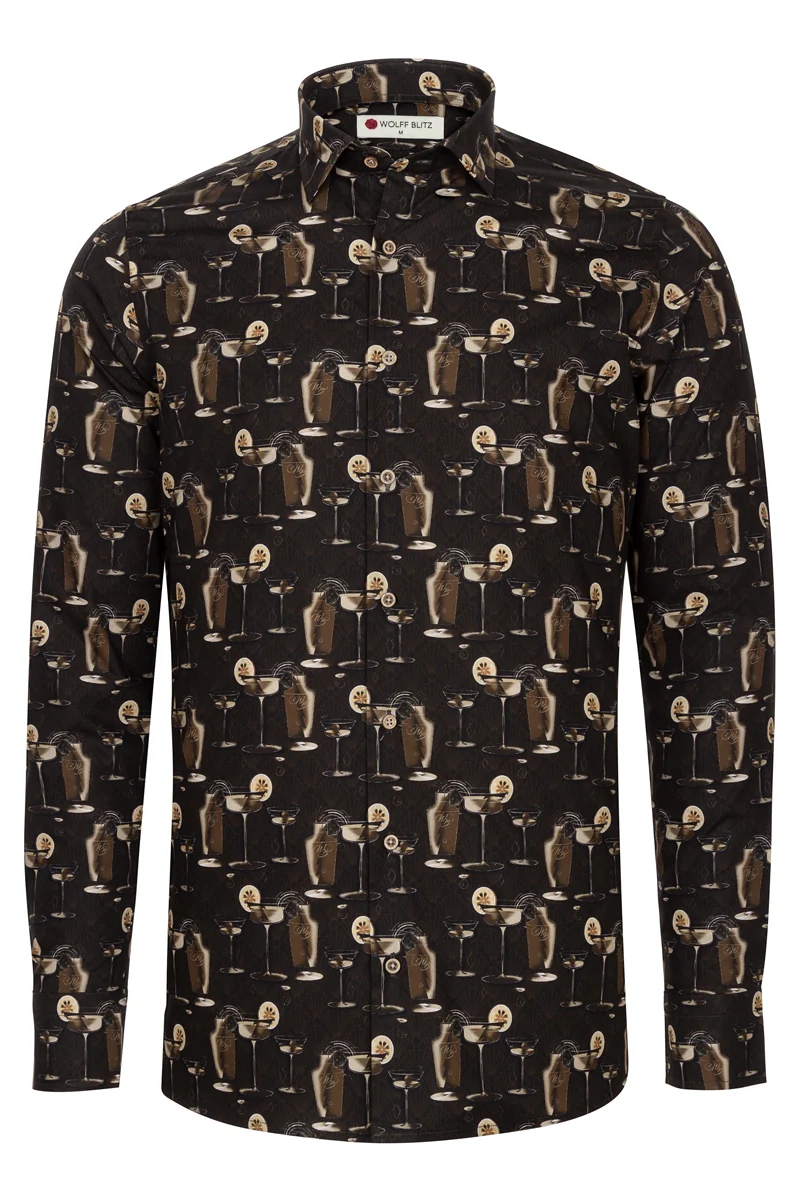 The Gatsby Sip Long Sleeve Print Shirt for Men