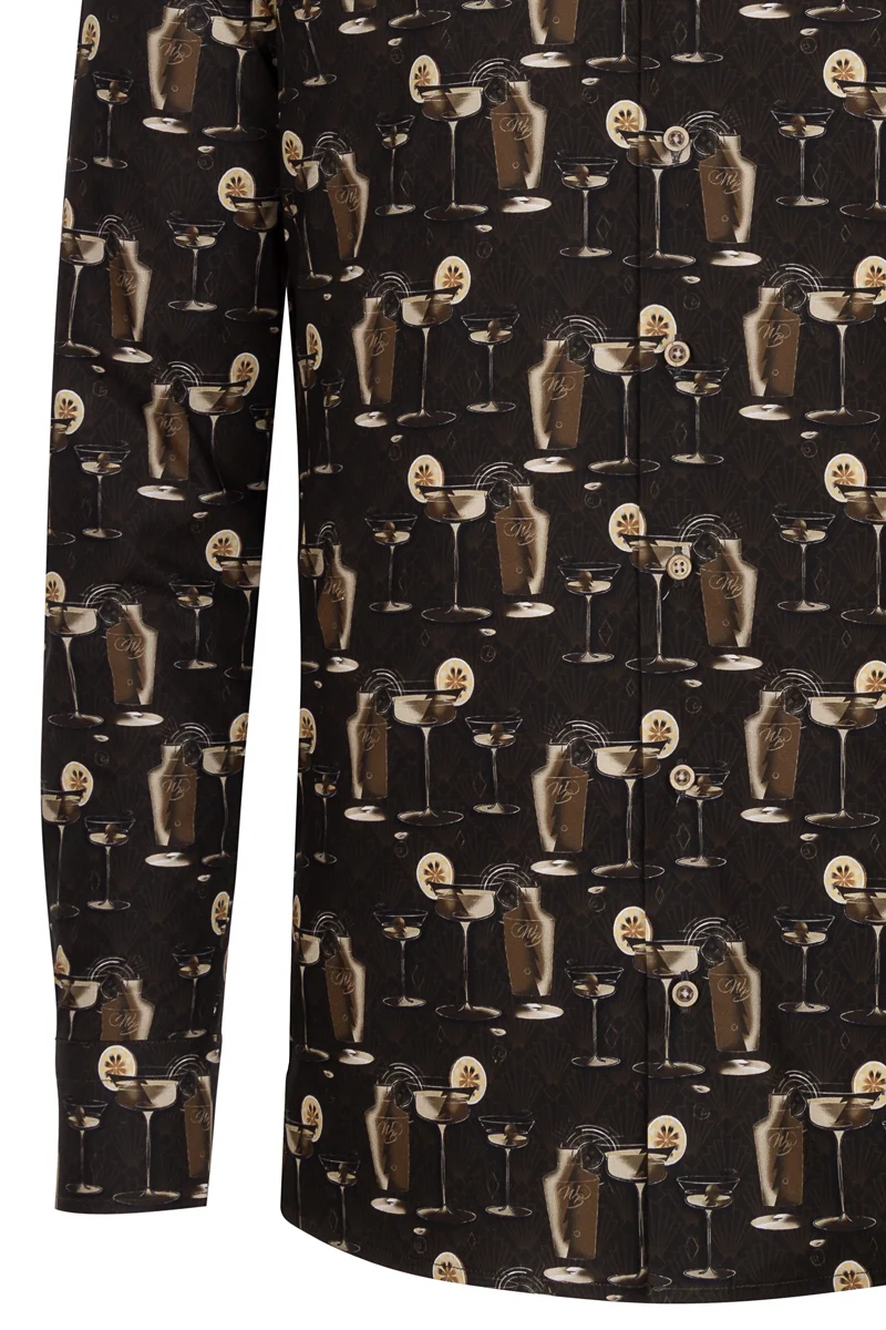 The Gatsby Sip Long Sleeve Print Shirt for Men