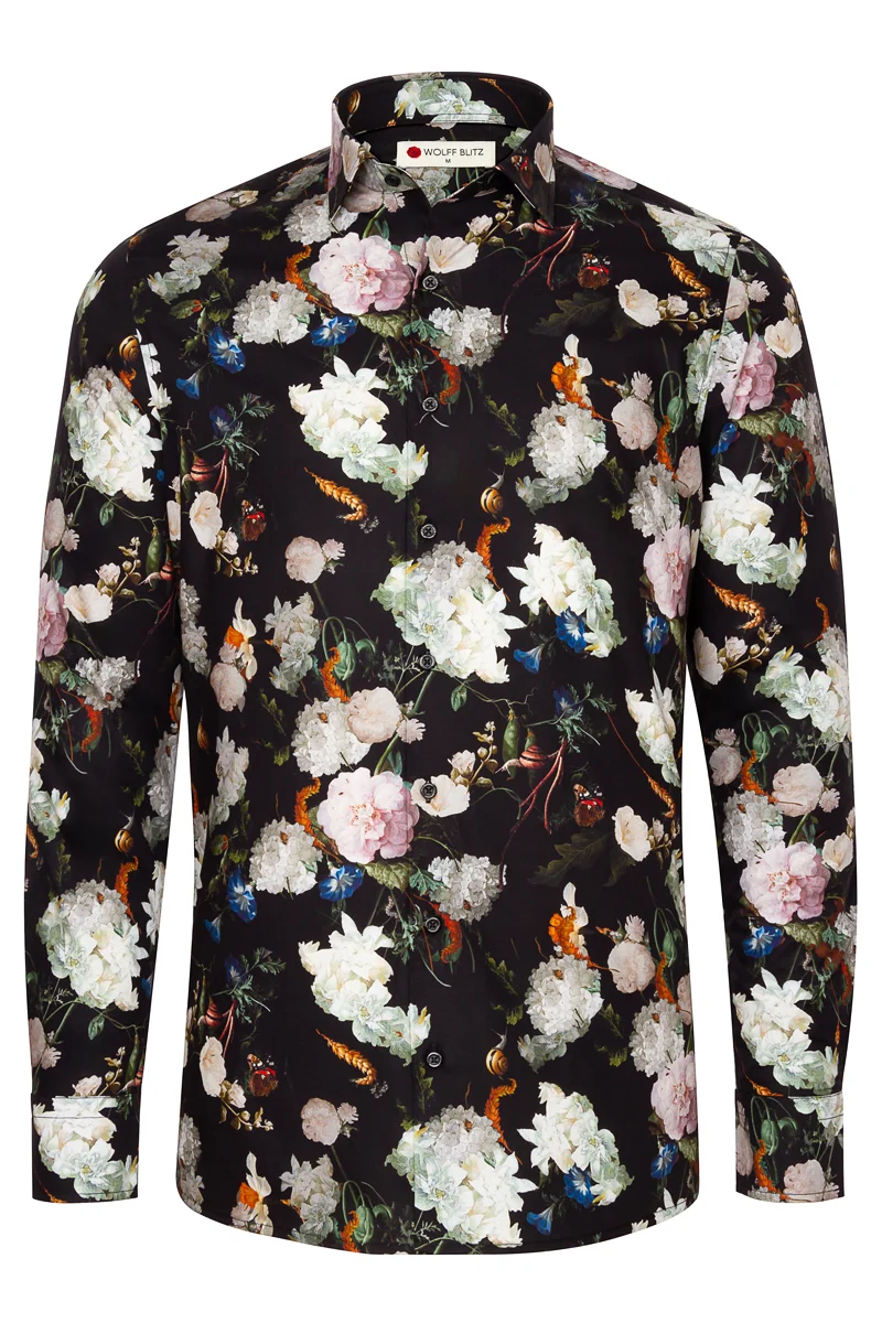 Jan Davidsz Night blossom Print Shirt for men