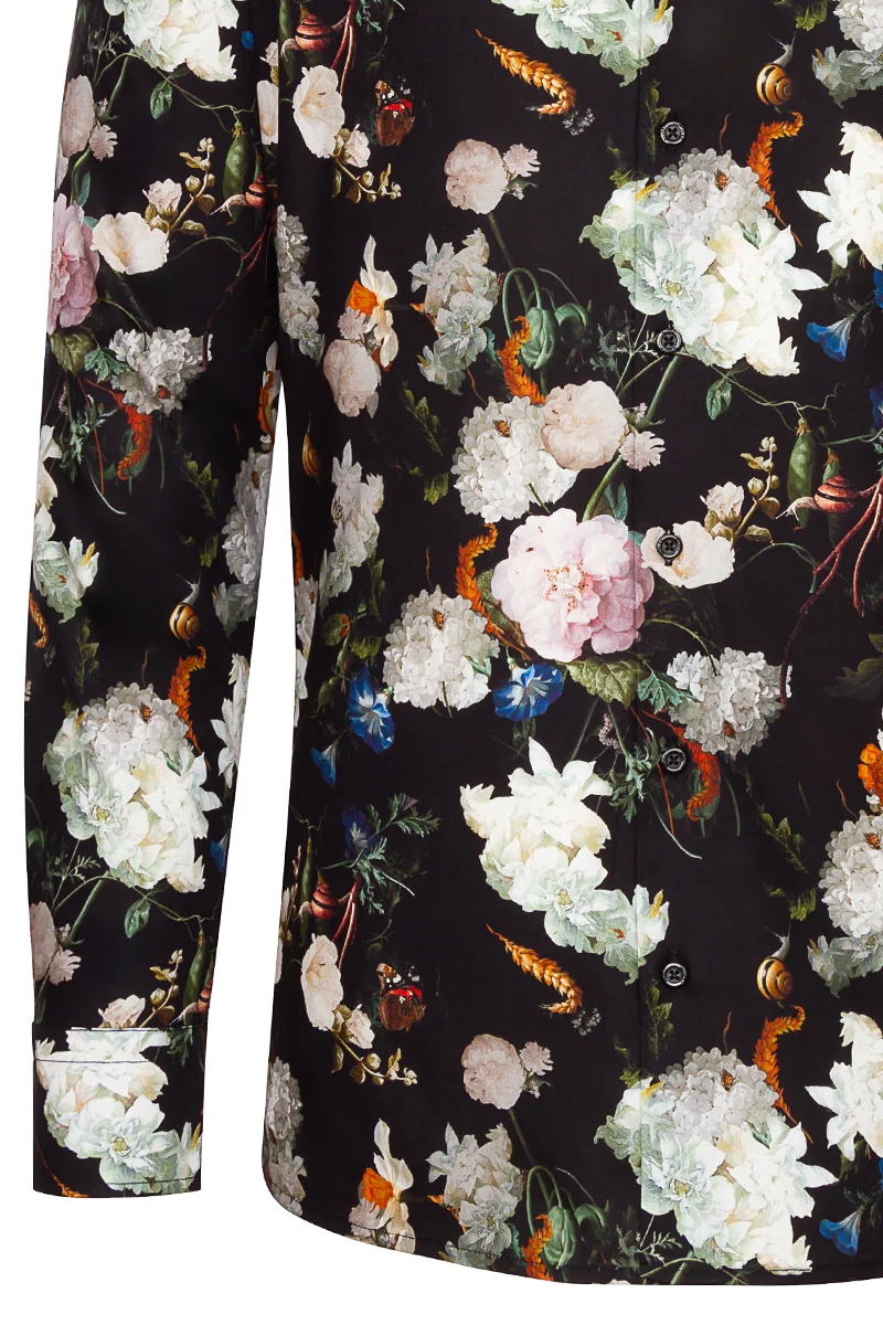 Jan Davidsz Night blossom Print Shirt for men
