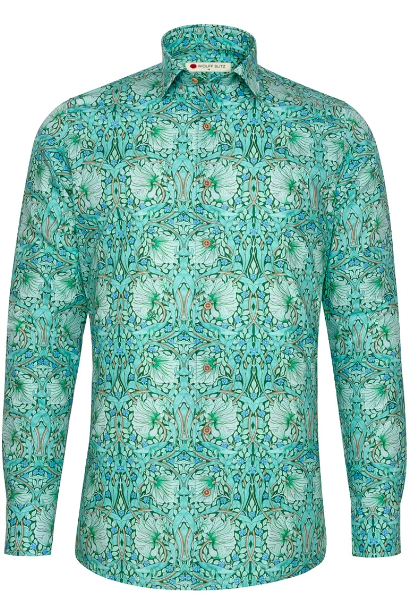 Pimpernel - William Morris Print Long Sleeve Shirts for Men