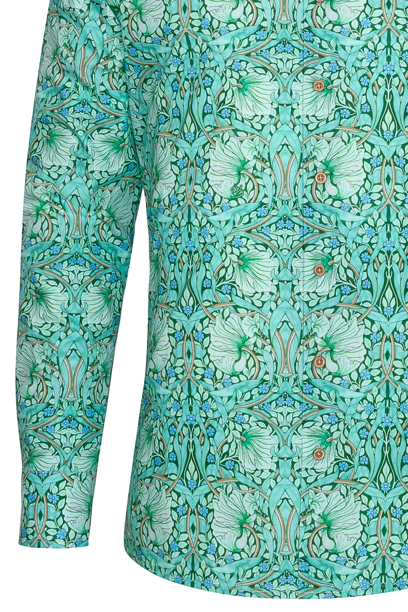 Pimpernel - William Morris Print Long Sleeve Shirts for Men