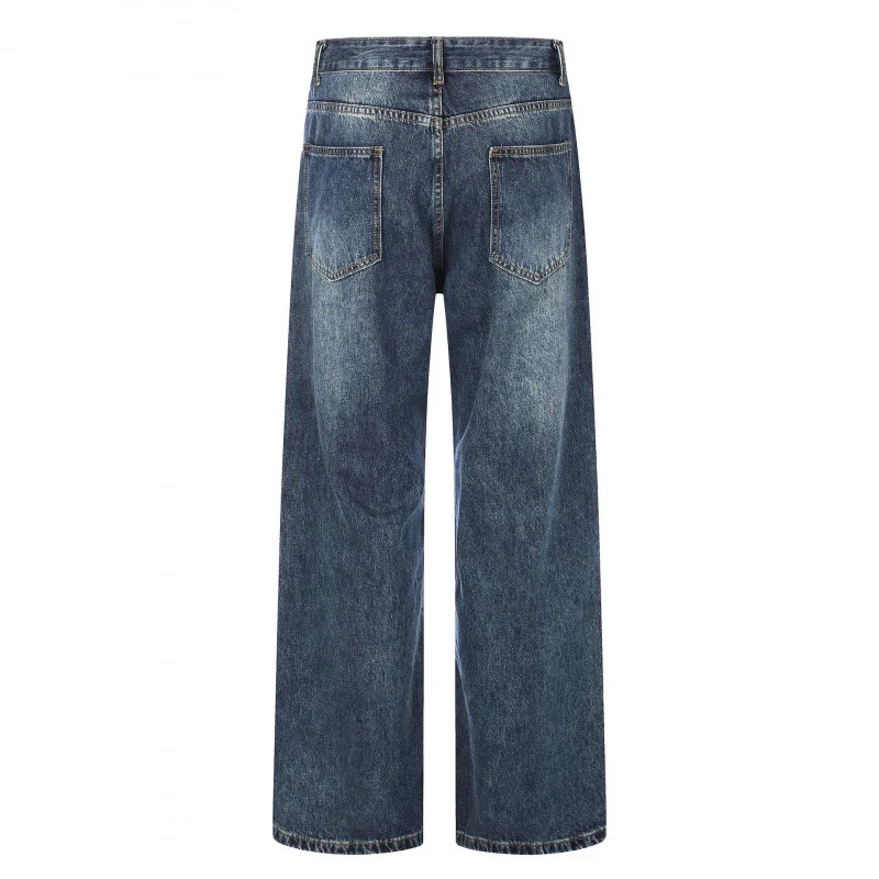 Damen Highwaist-Jeans im Wide-Leg-Schnitt mit Used- und Destroyed-Details Nord Taschen