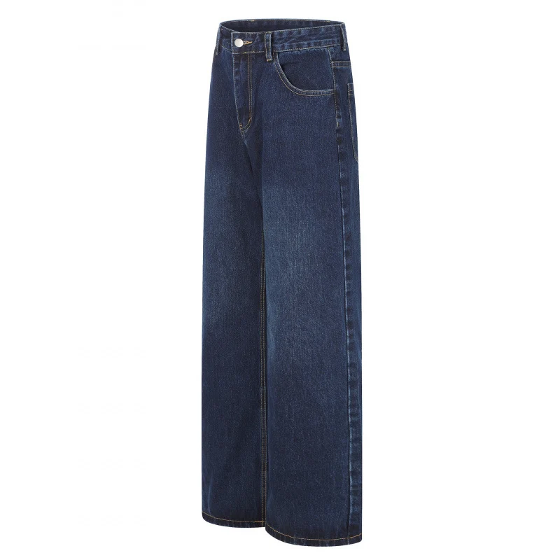 Damen High‑Waist Jeans mit weitem Bein, Fünf‑Taschen und lockerem Schnitt Nord Taschen