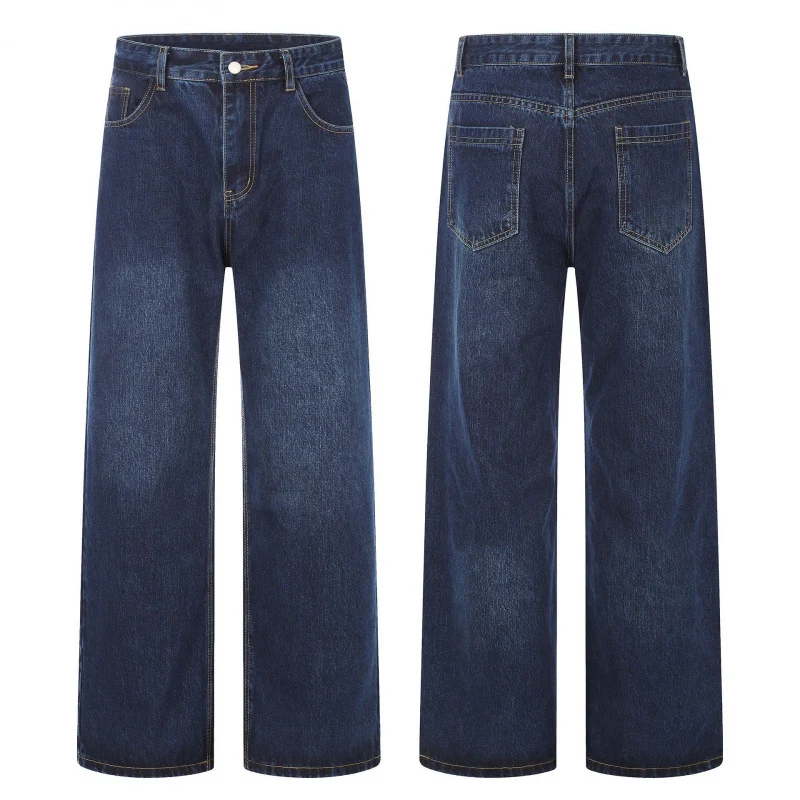 Damen High‑Waist Jeans mit weitem Bein, Fünf‑Taschen und lockerem Schnitt Nord Taschen