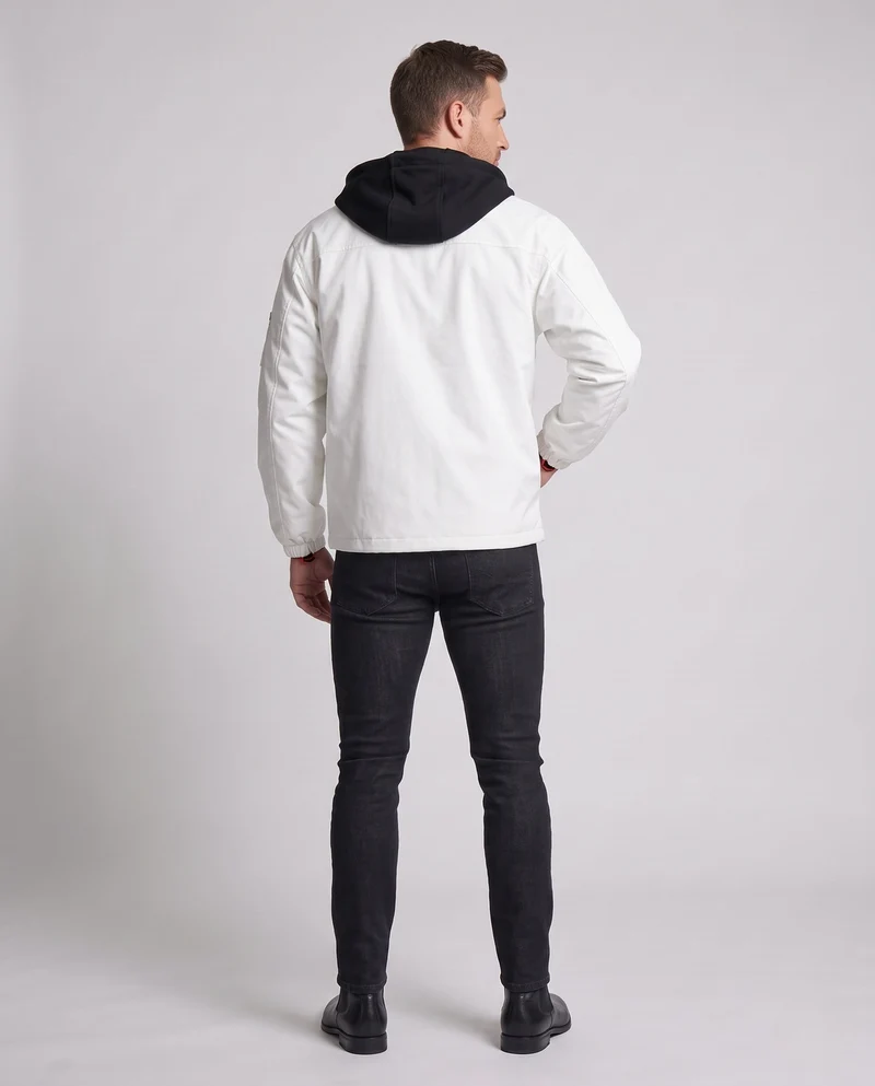 Herren Technische Outdoor-Jacke mit verstellbarer Kapuze Nord Taschen
