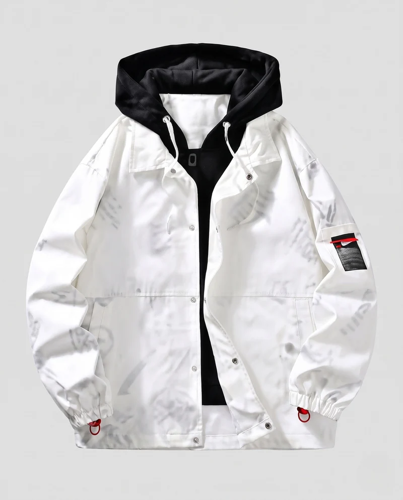 Herren Technische Outdoor-Jacke mit verstellbarer Kapuze Nord Taschen