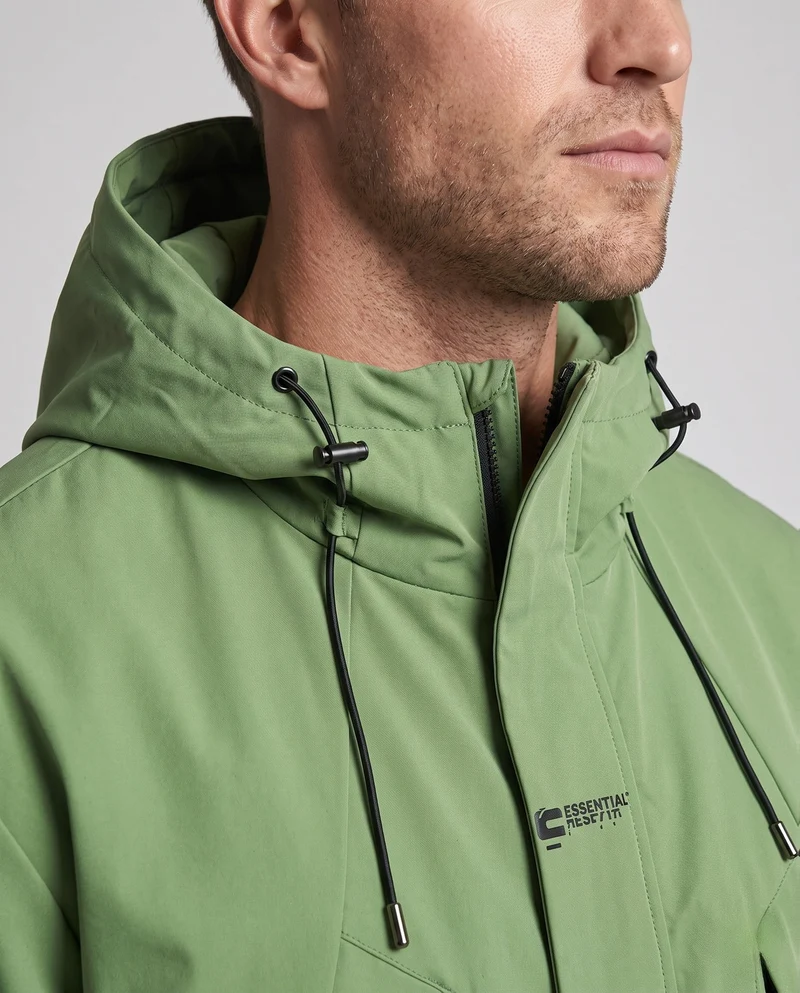 Herren Technische Regenjacke mit hohem Kragen Nord Taschen