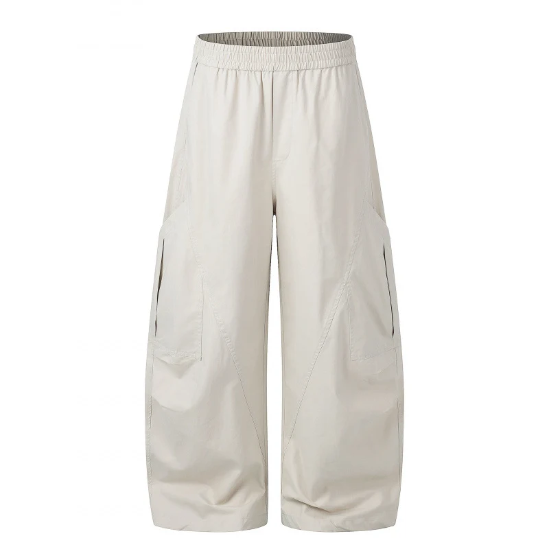 Damen Weite Cargo-Culotte-Hose mit elastischem Bund und multifunktionalen Aufsatztaschen Nord Taschen