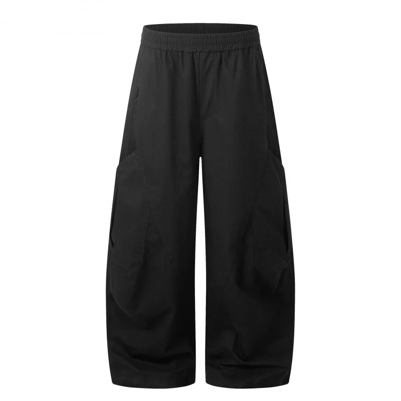 Damen Weite Cargo-Culotte-Hose mit elastischem Bund und multifunktionalen Aufsatztaschen Nord Taschen