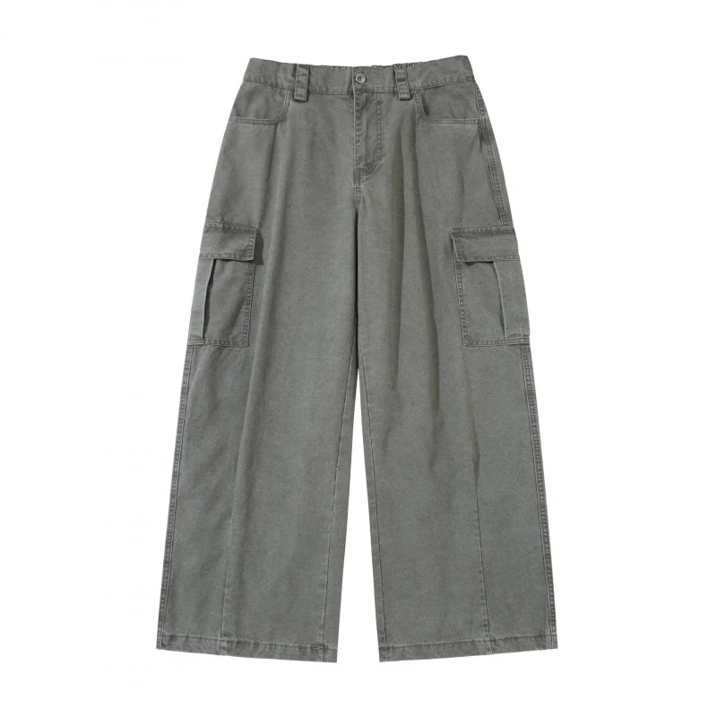Damen Weite Cargo-Culotte-Hose aus Baumwollmix mit großen aufgesetzten Pattentaschen Nord Taschen