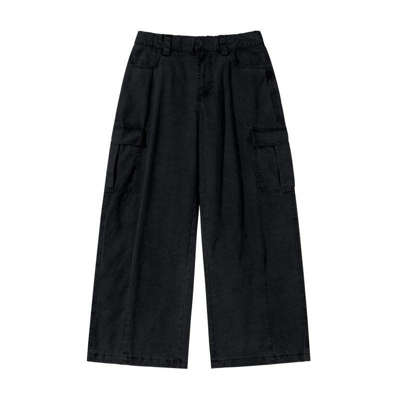 Damen Weite Cargo-Culotte-Hose aus Baumwollmix mit großen aufgesetzten Pattentaschen Nord Taschen