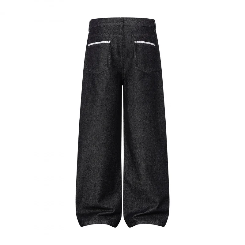 Damen Weite Balloon-Jeanshose mit hoher Taille, kontrastierten Pattentaschen und ballonförmigem Saum Nord Taschen