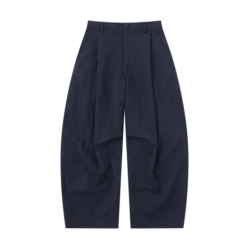 Damen Weite Ballonhose aus Baumwollmischung mit hohem Bund und elastischem Rückengummi Nord Taschen