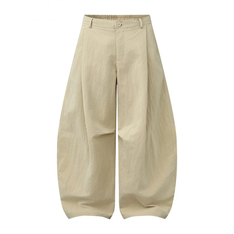 Damen Weite Ballonhose aus Baumwollmischung mit hohem Bund und elastischem Rückengummi Nord Taschen