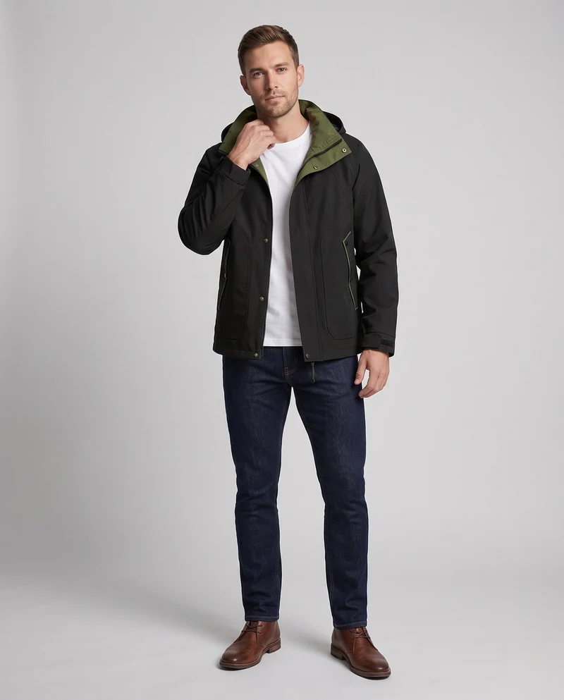 Herren Technische Übergangsjacke mit verstellbarer Kapuze Nord Taschen 1787797153