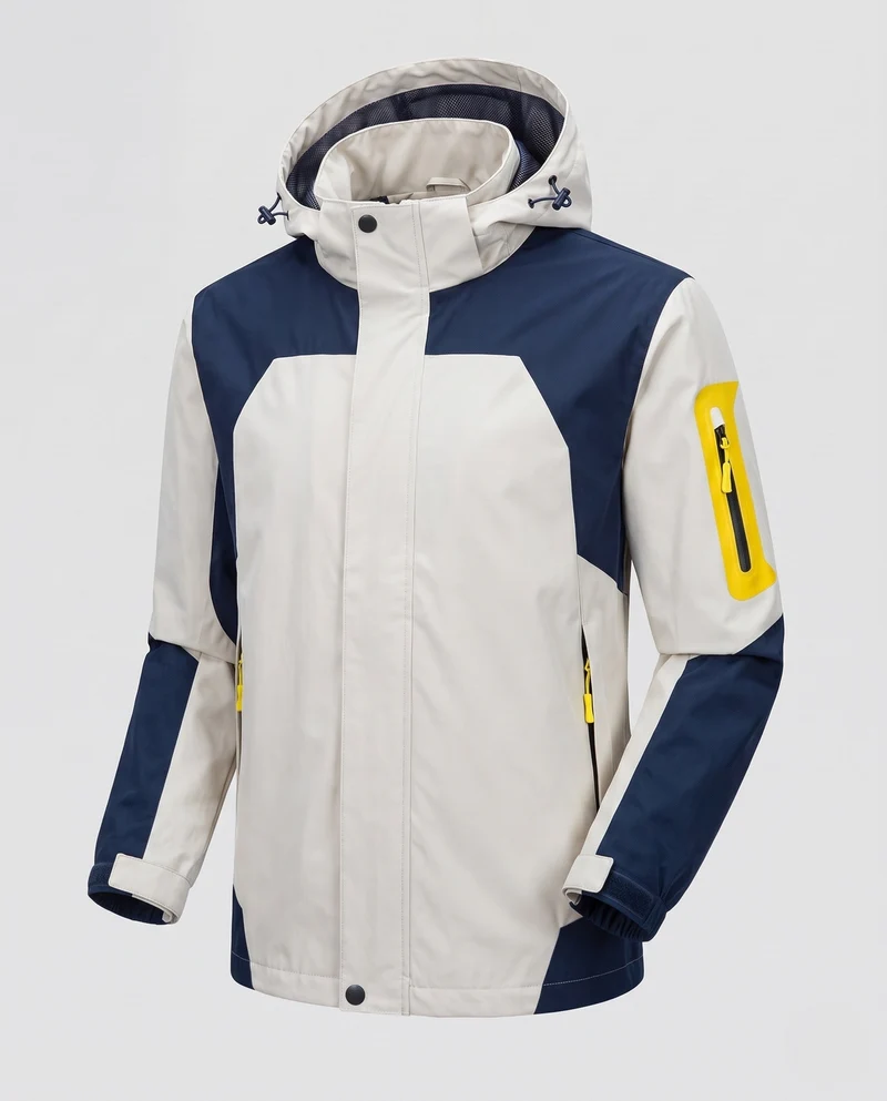 Herren Technische Übergangsjacke mit verstellbarer Kapuze Nord Taschen