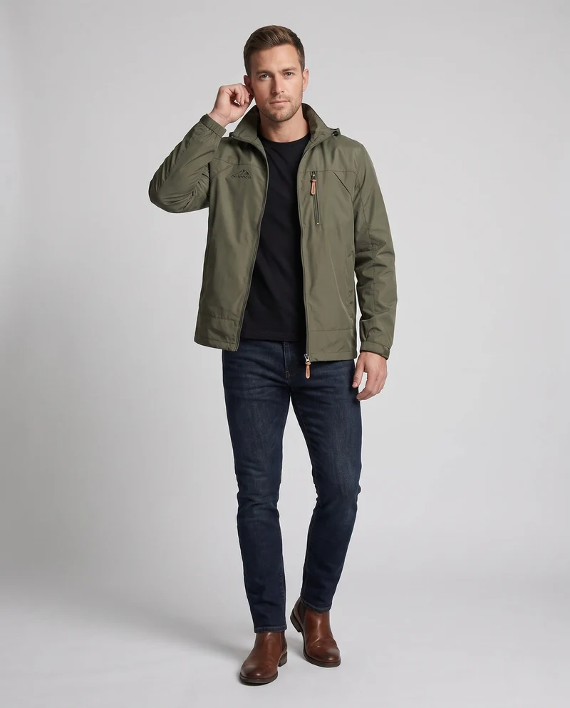 Herren Technische Windbreaker-Jacke Nord Taschen