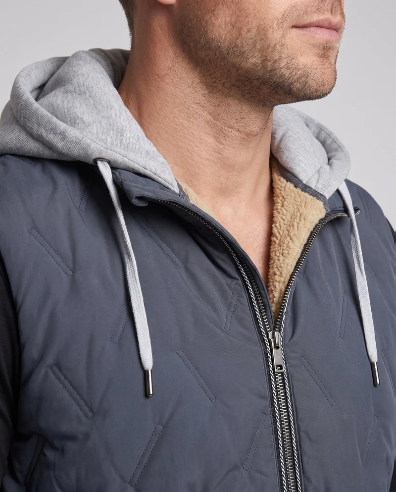 Herren Thermo-Fleece-Weste mit Kapuze Nord Taschen