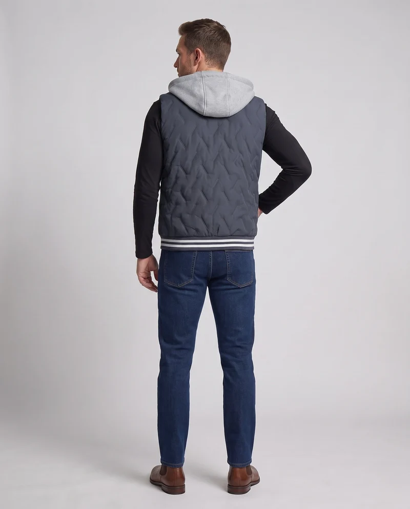 Herren Thermo-Fleece-Weste mit Kapuze Nord Taschen