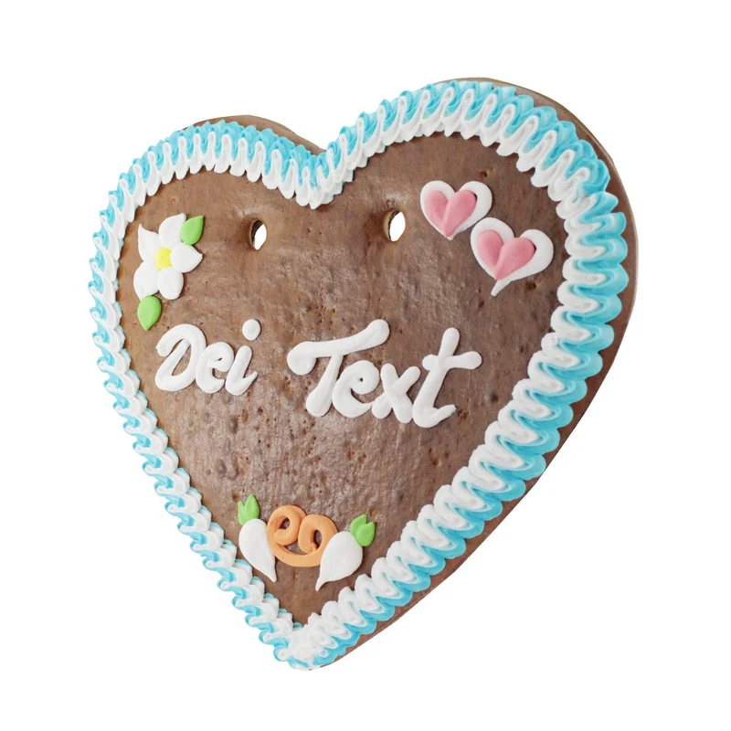 Wiesn Lebkuchenherz mit Beschriftung