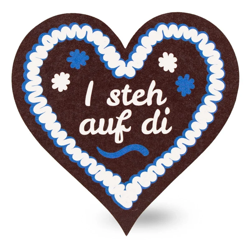 Bierfuizl-Lebkuchen-Herz "I steh auf di"