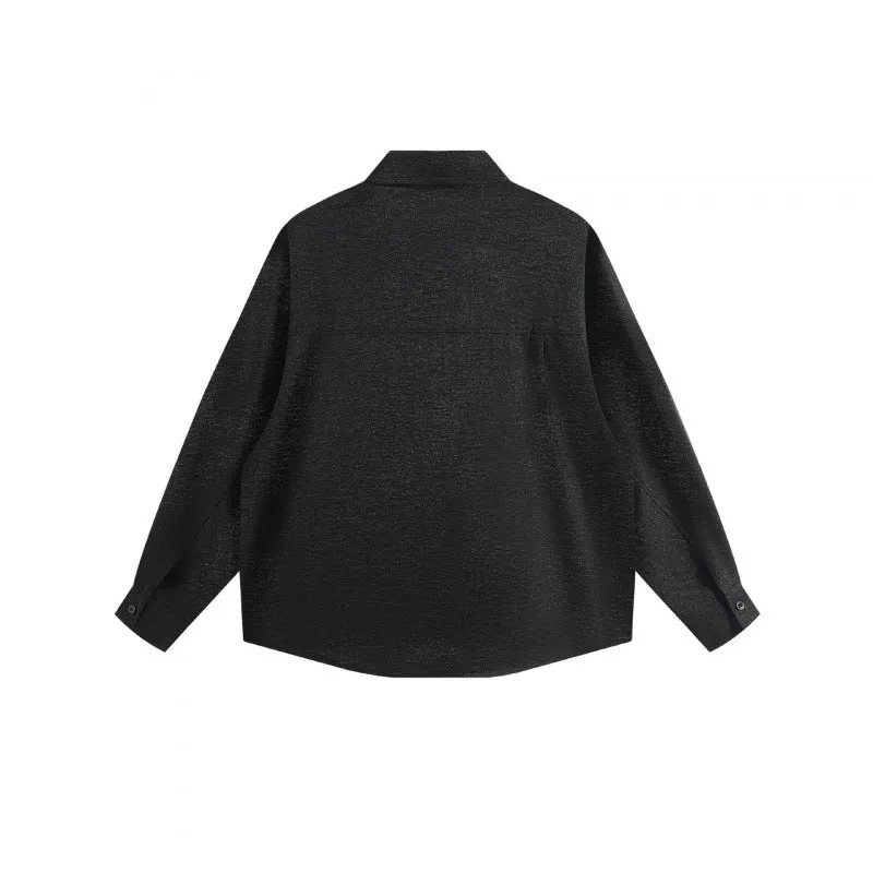 Damen Oversize-Texturiertes Hemd mit verdeckter Knopfleiste und kastiger Silhouette Nord Taschen