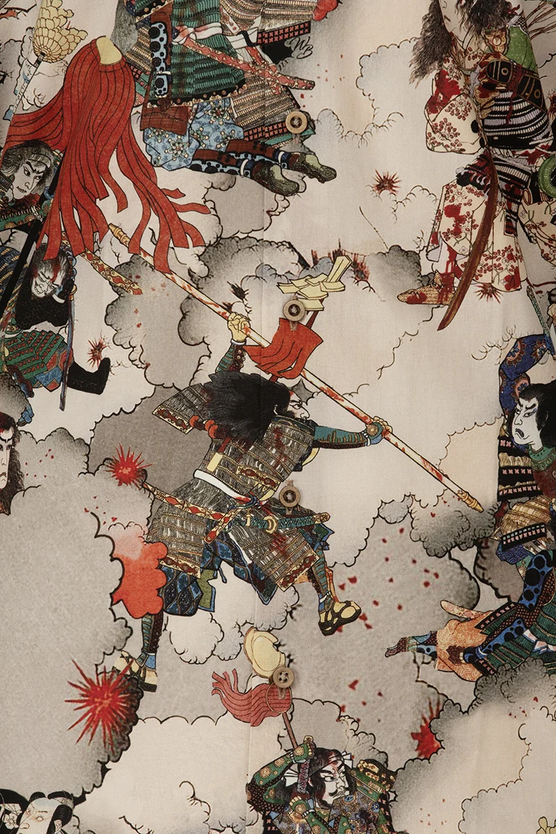 The Samurai Printed Long Sleeve Shirt for Men
