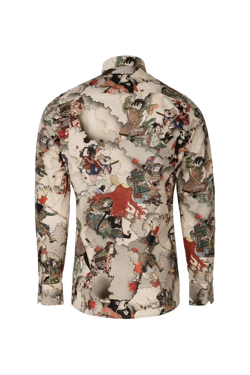 The Samurai Printed Long Sleeve Shirt for Men