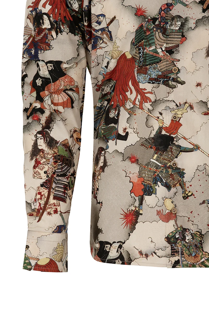 The Samurai Printed Long Sleeve Shirt for Men