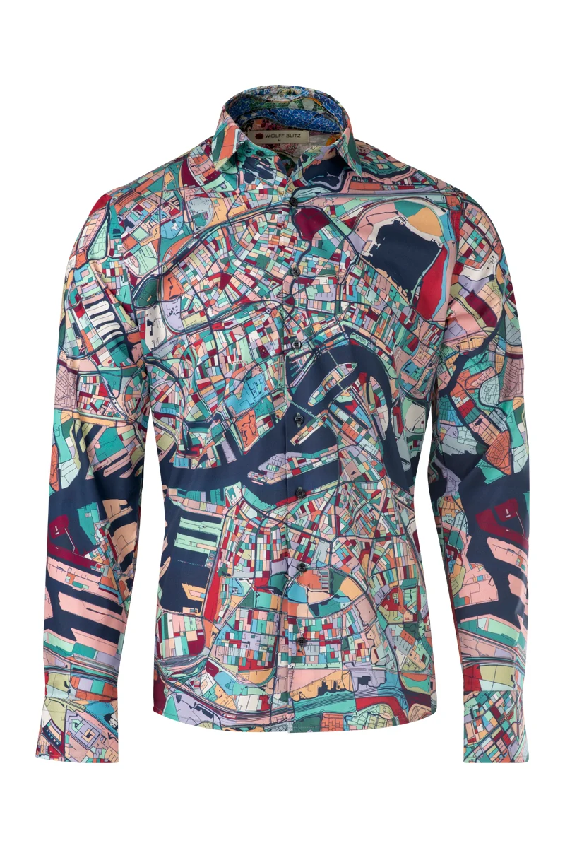 Rotterdam Multicolor Long Sleeve Shirt for Men
