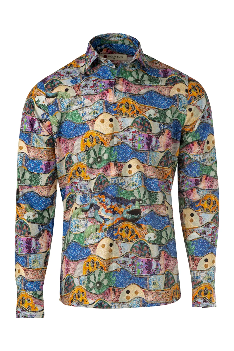 Gaudi Inspired Wolff Blitz Long Sleeve Shirt for Men