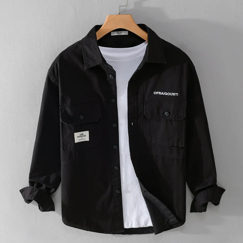Herren Field-Overshirt im Military-Stil mit aufgesetzten Brusttaschen und relaxed Fit Nord Taschen