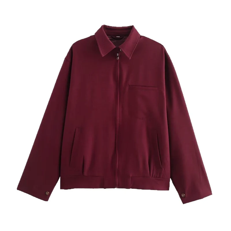 Herren Leichte Oversize-Blousonjacke mit durchgehendem Reißverschluss und aufgesetzten Eingrifftaschen Nord Taschen