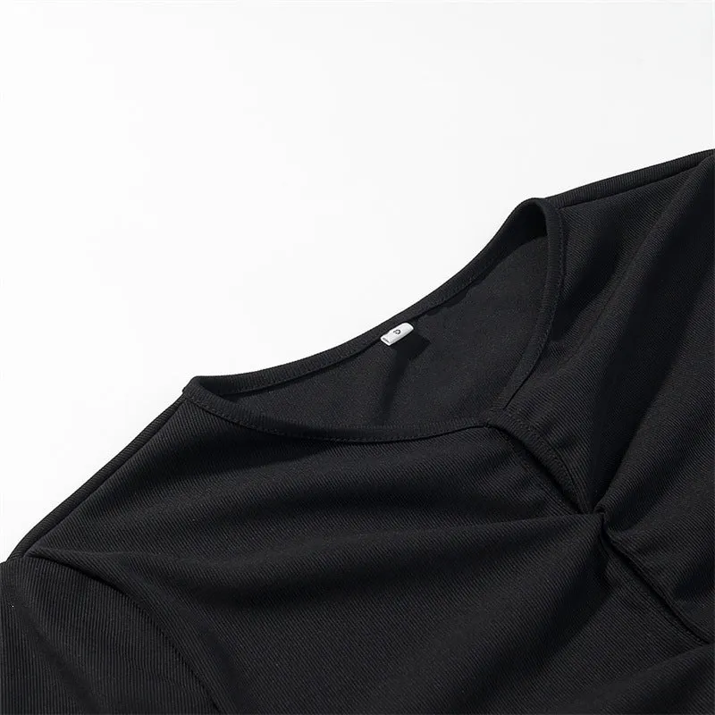 Damen Zweiton-Maxikleid mit geraffter V‑Passe, Spitzenbesatz und langen Ärmeln Nord Taschen