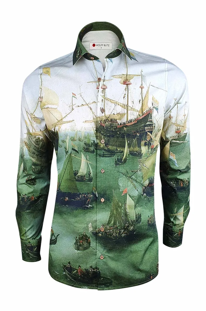 Sailing Glory Printed Long Sleeve Men's Shirt