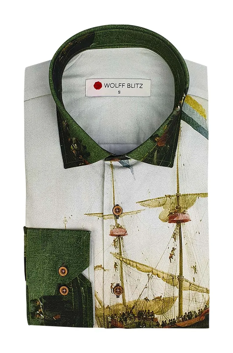 Sailing Glory Printed Long Sleeve Men's Shirt