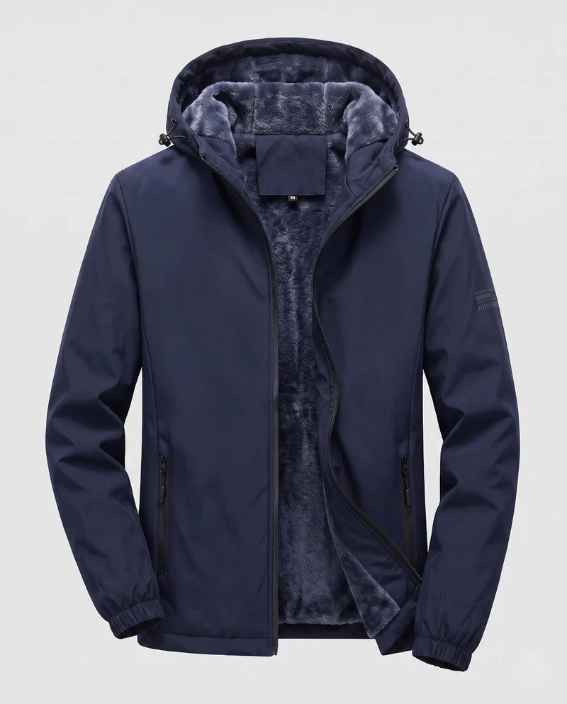 Herren Thermo Übergangsjacke mit Fleece-Innenfutter Nord Taschen