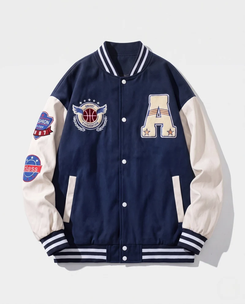 Herren Trendige Collegejacke Nord Taschen