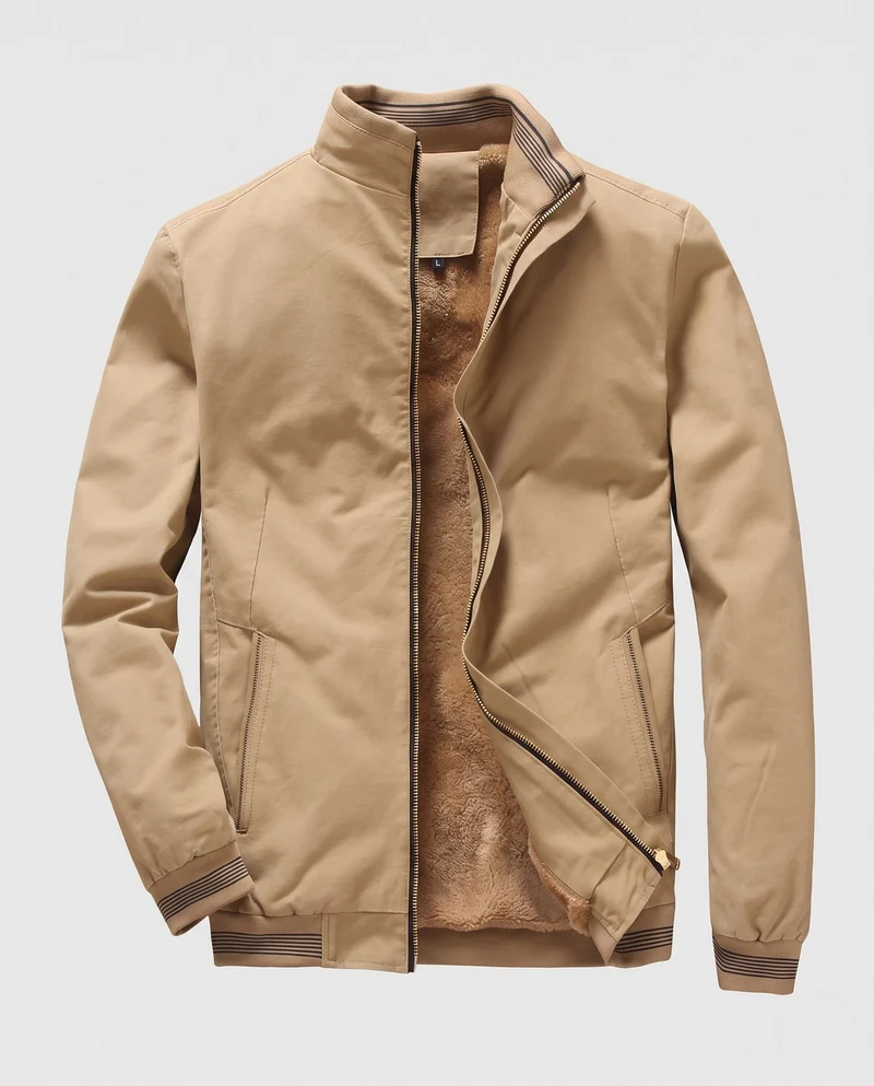 Herren Übergangsjacke mit kuscheligem Innenfutter Nord Taschen