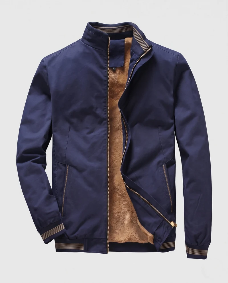 Herren Übergangsjacke mit kuscheligem Innenfutter Nord Taschen