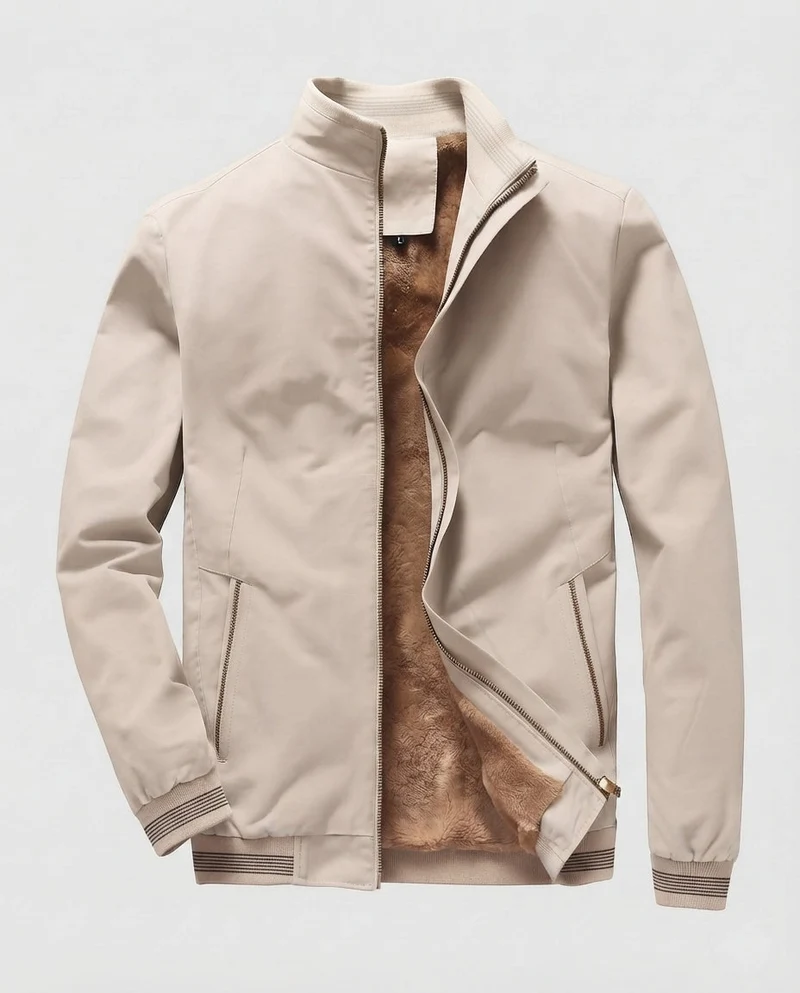 Herren Übergangsjacke mit kuscheligem Innenfutter Nord Taschen