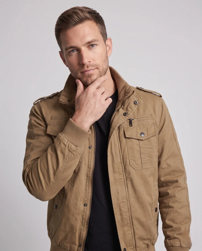 Herren Übergangsjacke mit wärmeisolierendem Futter Nord Taschen