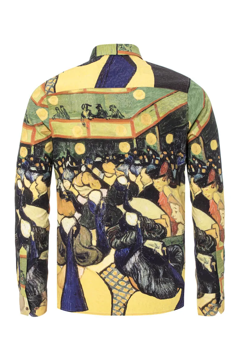 Dance Hall Printed Long Sleeve Men's Shirt