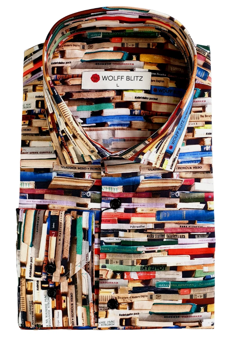 Czech My Books Printed Long Sleeve Men's Shirt