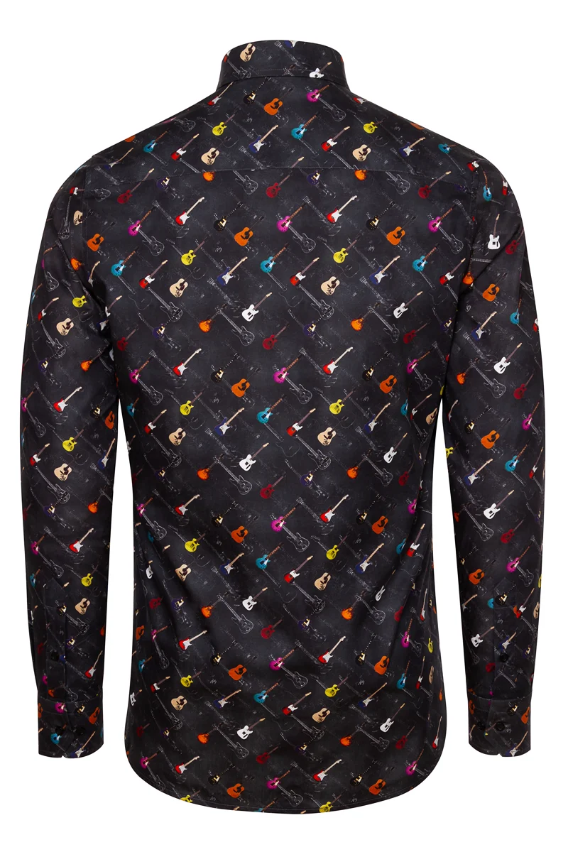 Brian M. Guitars Printed Long Sleeve Men's Shirt