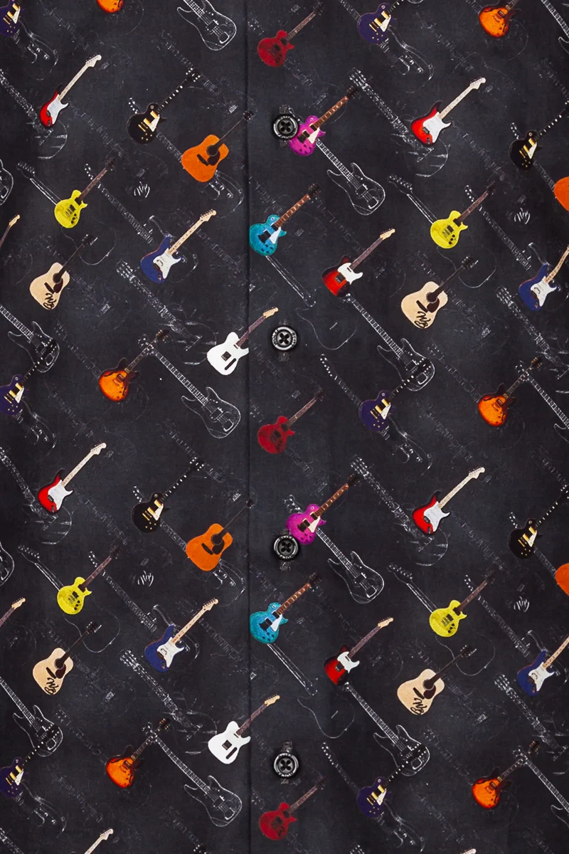 Brian M. Guitars Printed Long Sleeve Men's Shirt