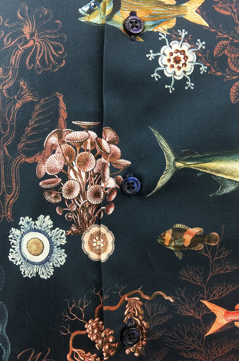Blue Oceanium Printed Long Sleeve Men's Shirt
