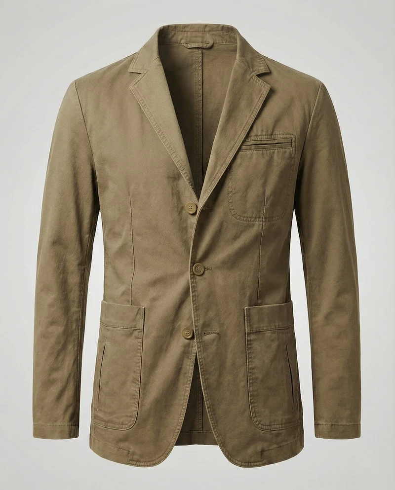 Baumwollblazer Retro Look Herren