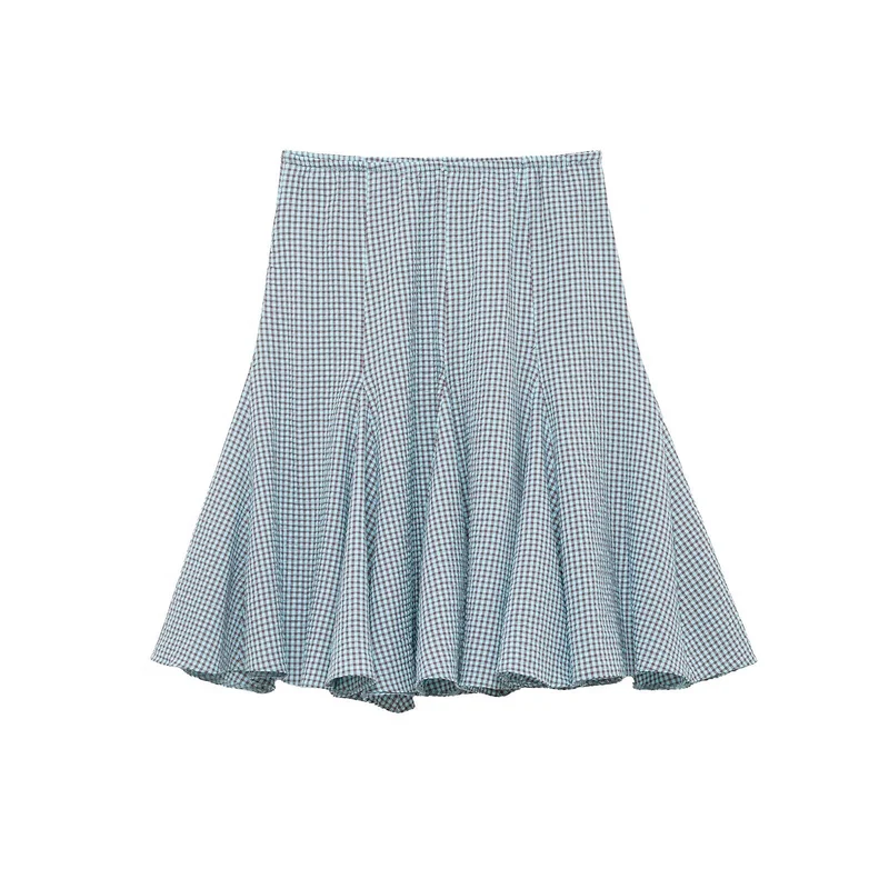 Damen Zarte Langarm‑Bluse aus Crinkle‑Chiffon mit tiefem V‑Ausschnitt, Smok‑Taille und Volantsaum Nord Taschen
